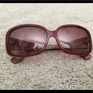 Authentic Fendi Red Sunglasses